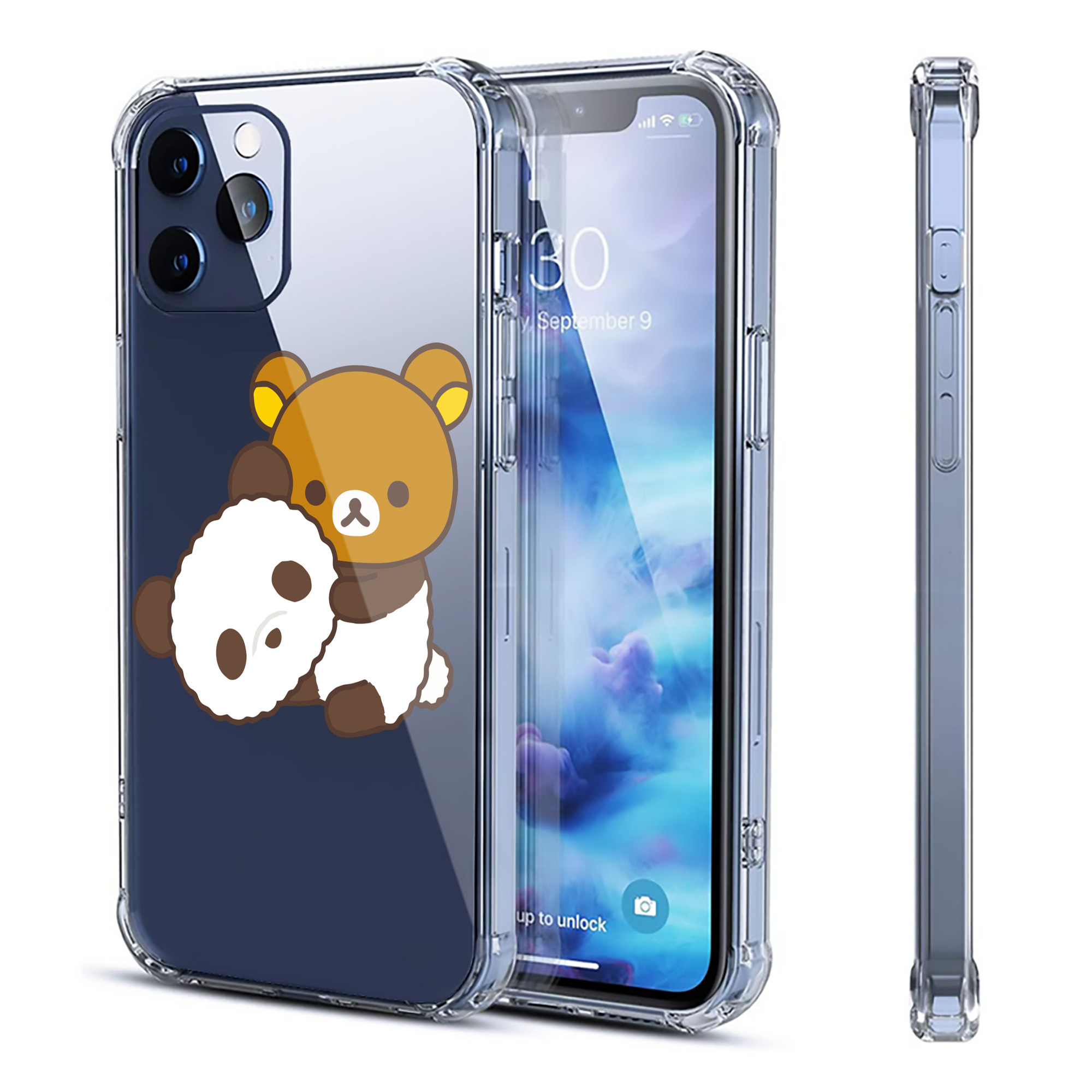 （画像用） リラックマ リラックマ キイロイトリ Rilakkuma Korilakkuma Kiiroitori 【iPhone 12シリーズ対応】透明スマホケース（クリアソフトケース）
